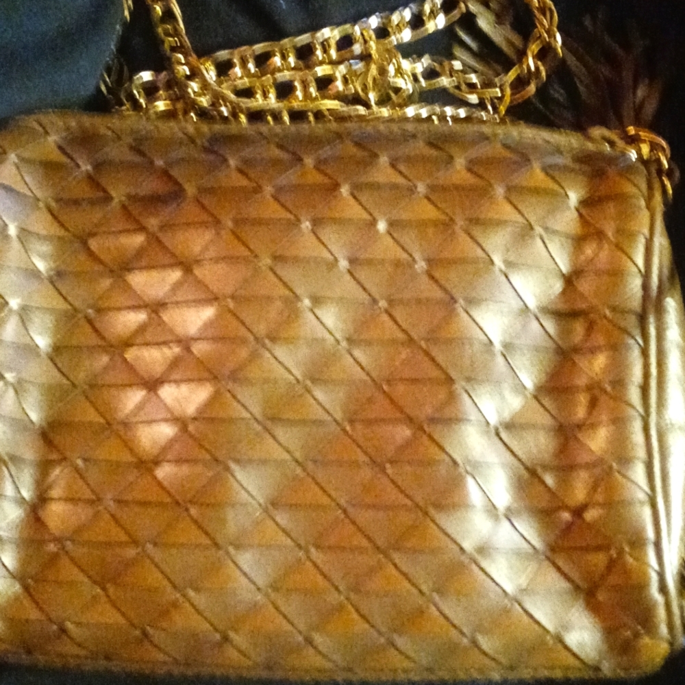 Ganson Crossbody Purse with Gold Chain Strap